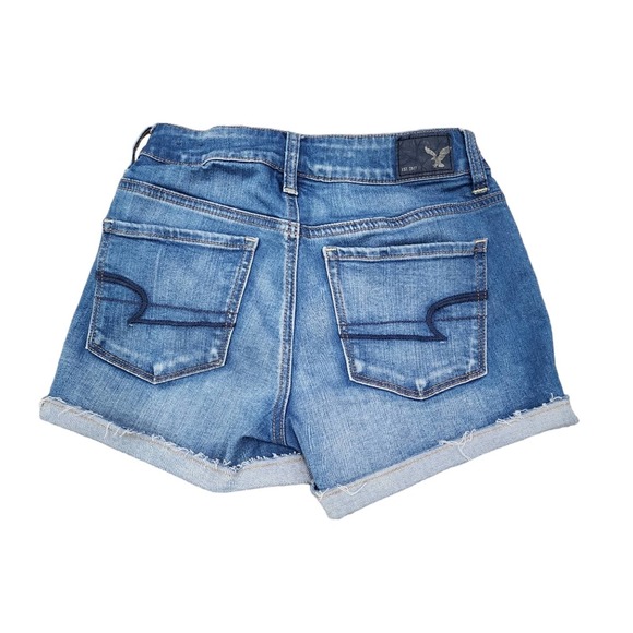 American eagle women's size 0 hi rise shortie shorts - Picture 2 of 5